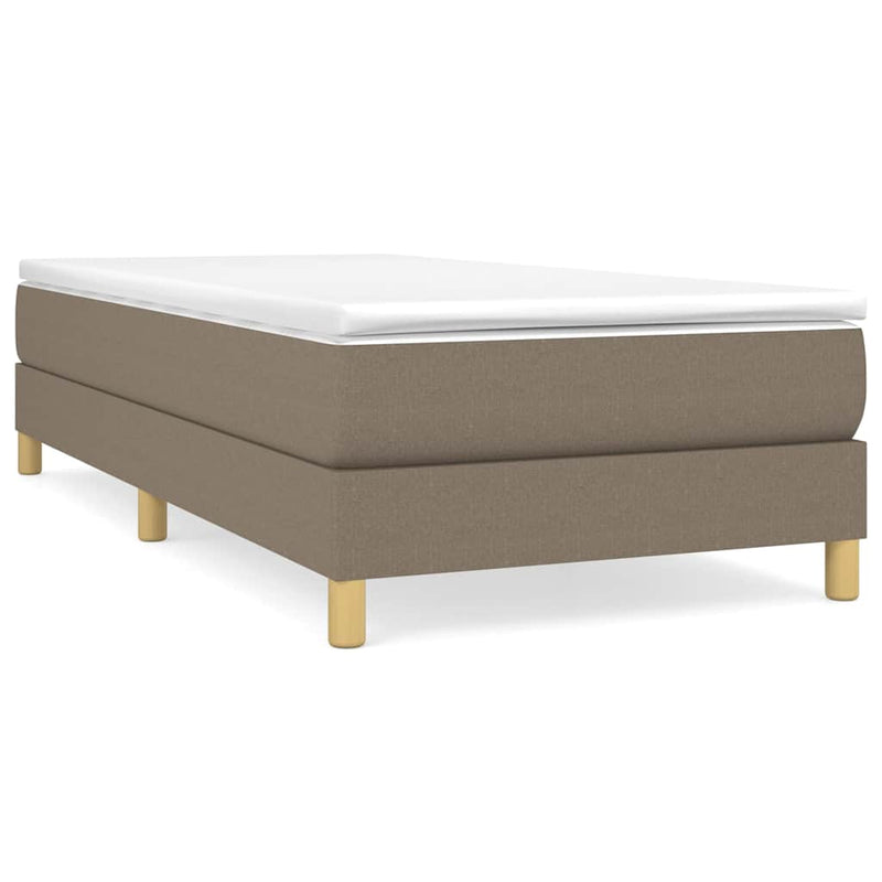 Cadru de pat cu arcuri Taupe 90x190 cm Stofa