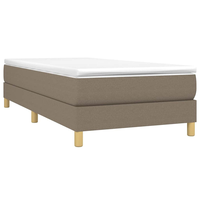 Cadru de pat cu arcuri Taupe 90x190 cm Stofa