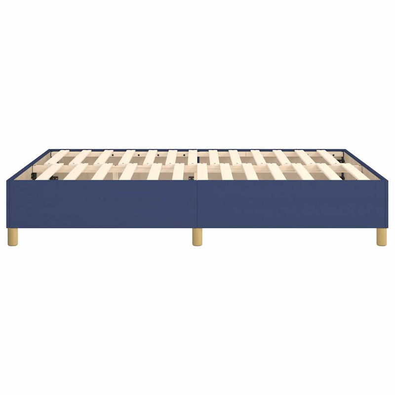 Cadru de pat cu arcuri, albastru, 140x200 cm, textil
