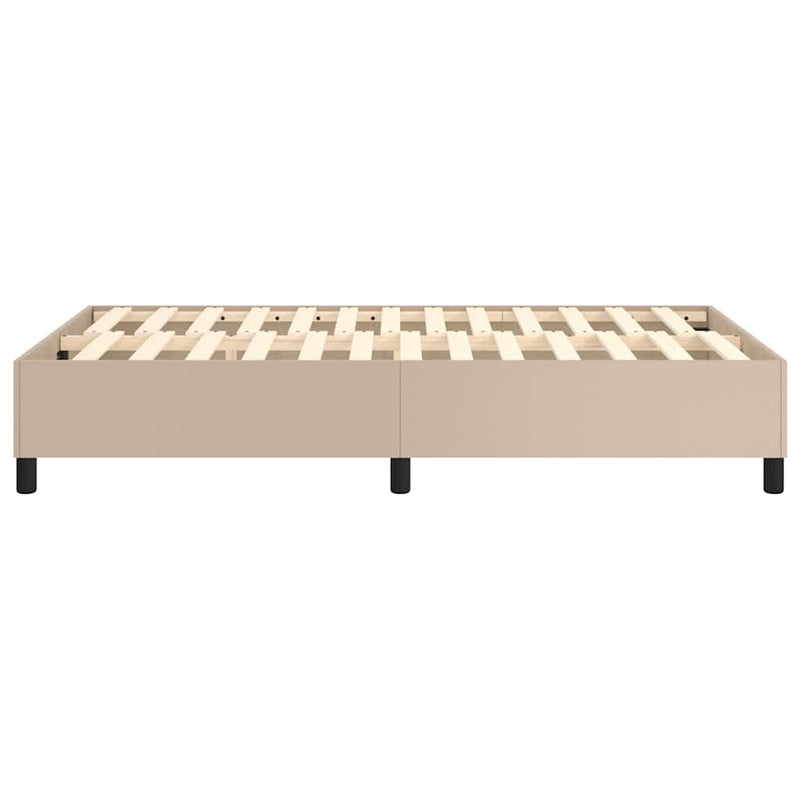 Cadru de pat cu arcuri, cappuccino, 120x200 cm, piele ecologică