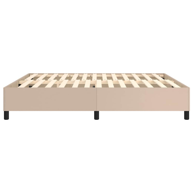 Cadru de pat cu arcuri, cappuccino, 180x200 cm, piele ecologică