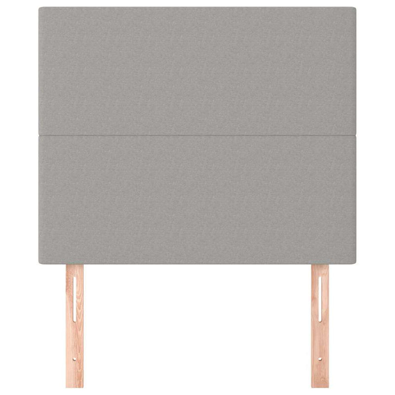 Tăblie de pat gri deschis 80x5x118/128 cm, material textil