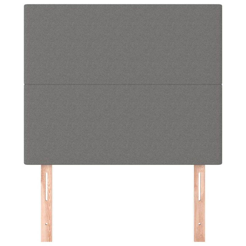 Tăblie de pat gri închis 80x5x118/128 cm, material textil