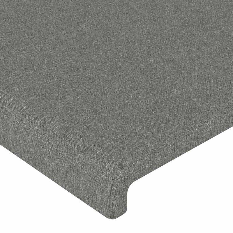 Tăblie de pat gri închis 80x5x118/128 cm, material textil