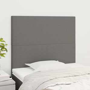 Tăblie de pat gri închis 80x5x118/128 cm, material textil