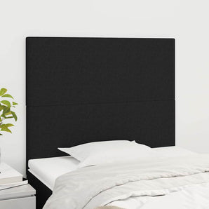 Tăblie de pat neagră 80x5x118/128 cm, material textil