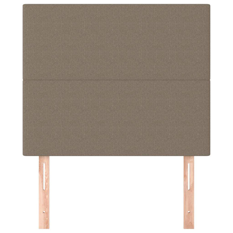 Tăblie de pat gri taupe 90x5x118/128 cm, material textil