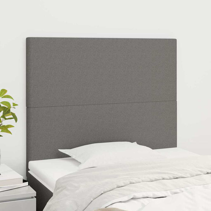 Tăblie de pat gri închis 100x5x118/128 cm, material textil