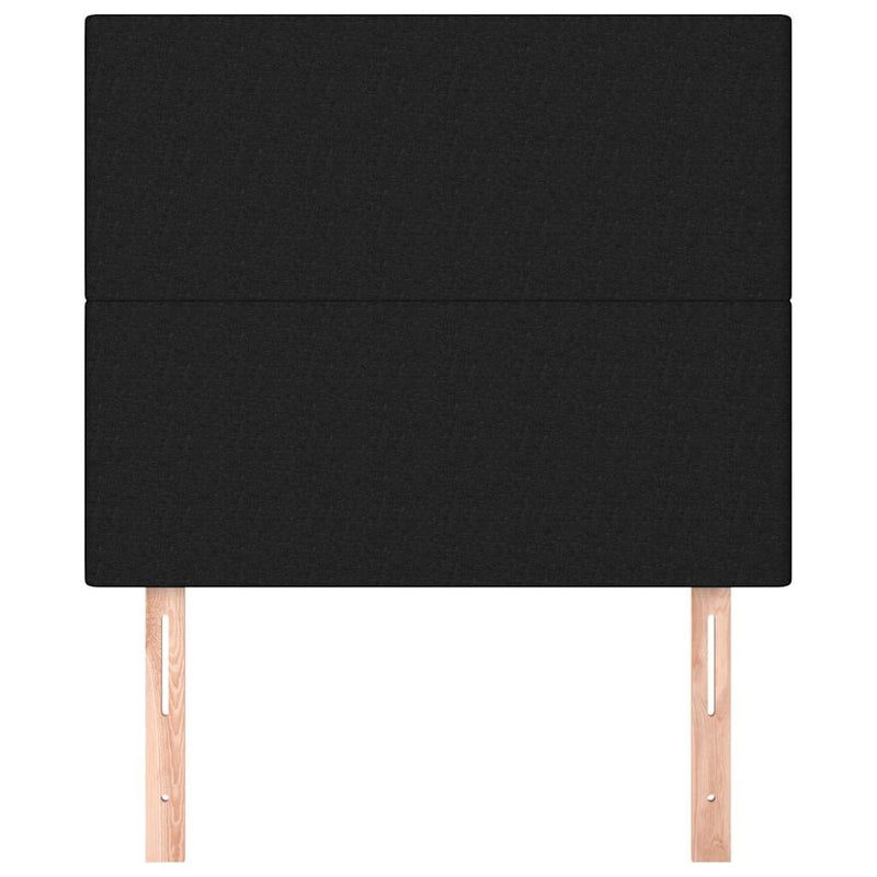 Tăblie de pat neagră 100x5x118/128 cm, material textil