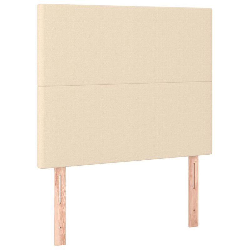 Tăblie de pat crem 100x5x118/128 cm, material textil