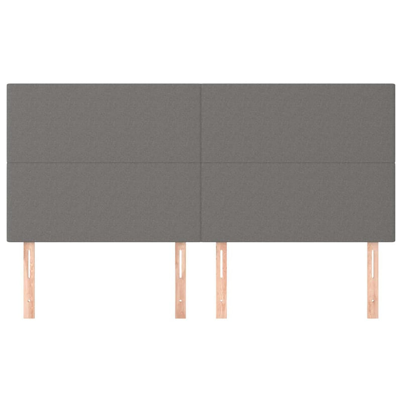 Tăblie de pat gri închis 200x5x118/128 cm, material textil