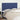 Tăblie de pat albastră 200x5x118/128 cm, material textil
