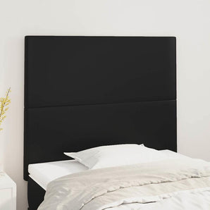 Tăblie de pat neagră 80x5x118/128 cm piele ecologică