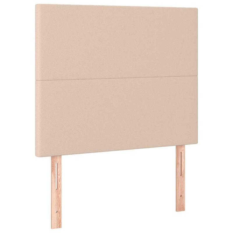 Tăblie de pat Cappuccino 100x5x118/128 cm piele ecologică