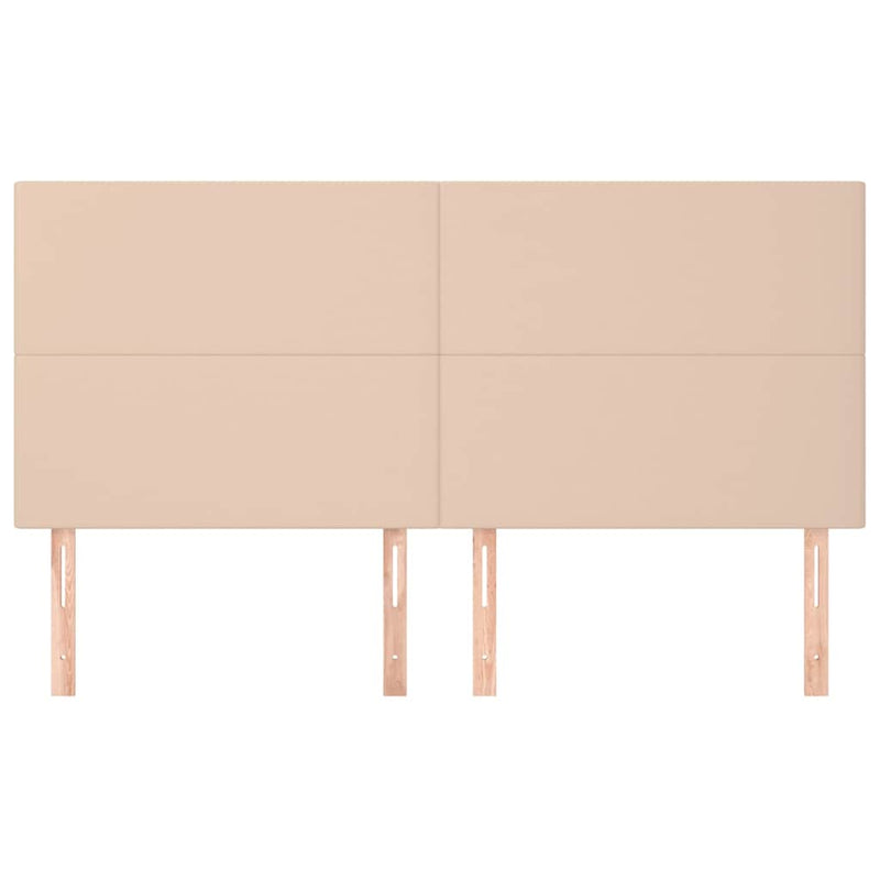Tăblie de pat Cappuccino 200x5x118/128 cm piele ecologică