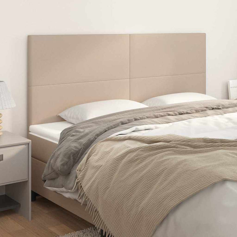Tăblie de pat Cappuccino 200x5x118/128 cm piele ecologică