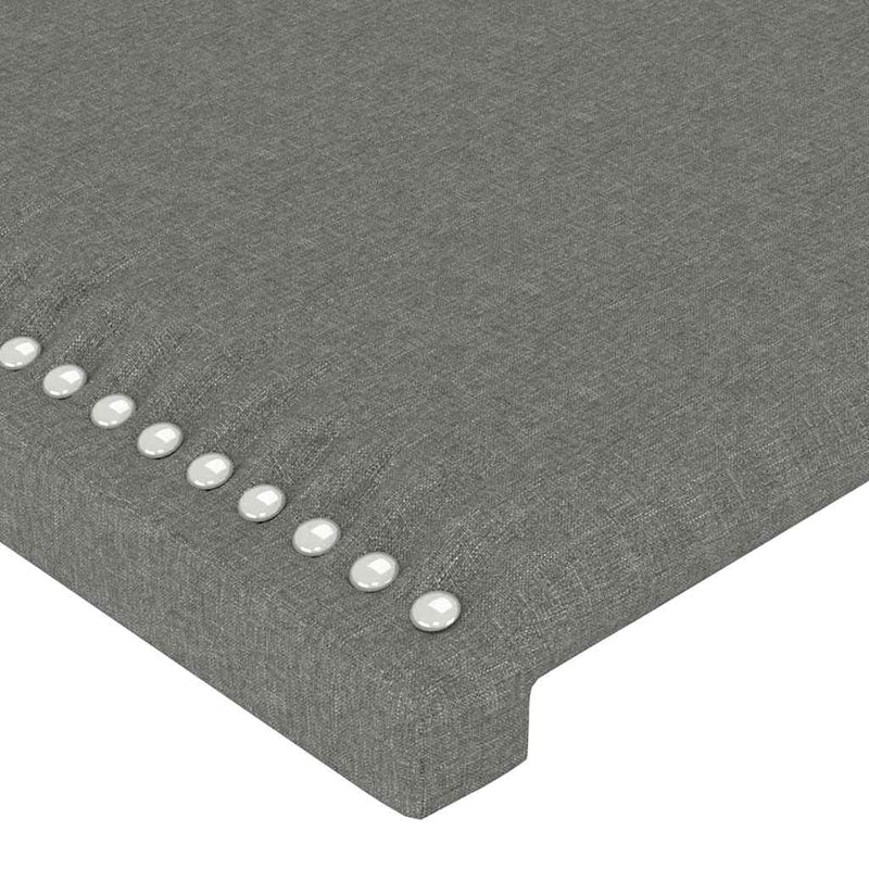 Tăblie de pat gri închis 100x5x118/128 cm, material textil