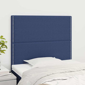 Tăblie de pat albastră 100x5x118/128 cm, material textil