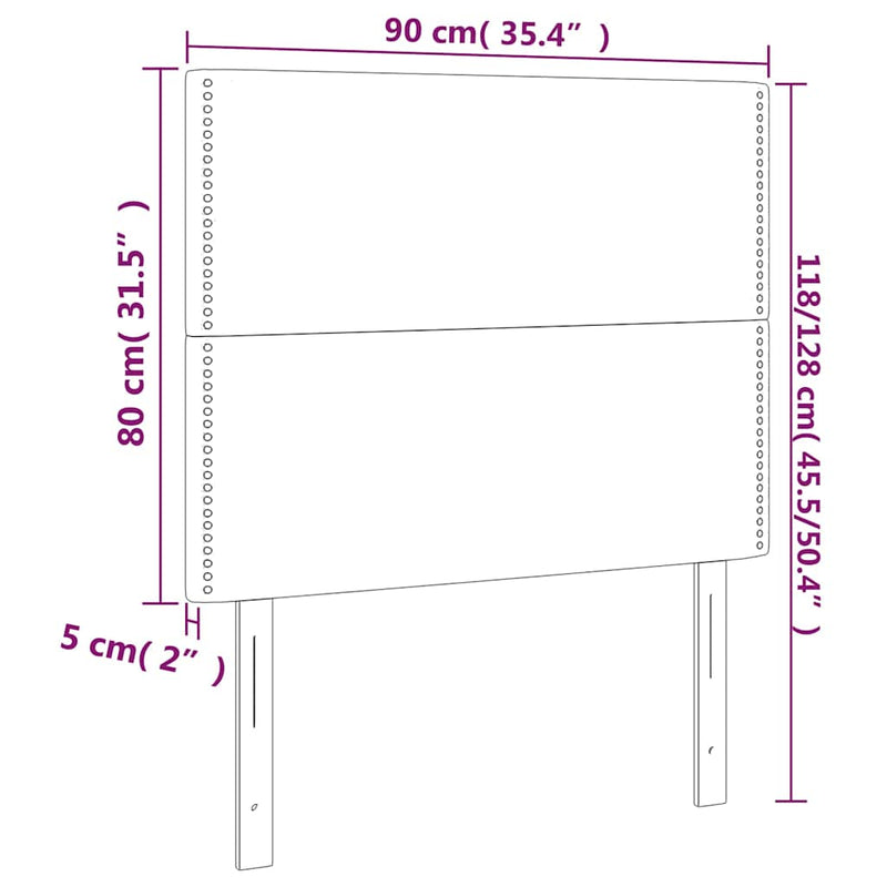 Tăblie de pat roz 90x5x118/128 cm catifea