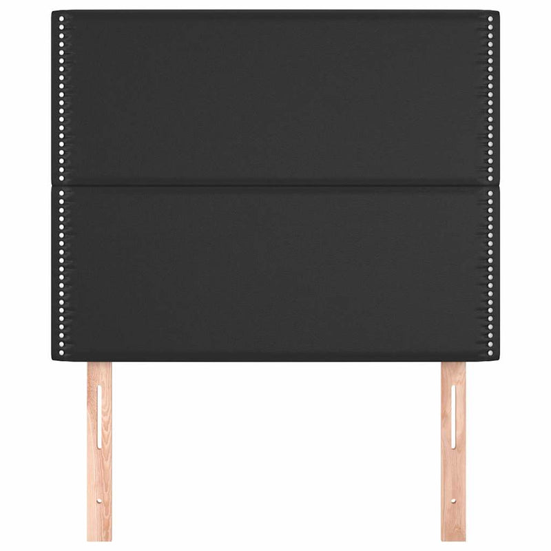 Tăblie de pat neagră 100x5x118/128 cm piele ecologică