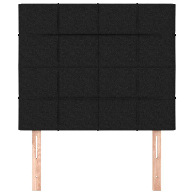 Tăblie de pat neagră 80x5x118/128 cm, material textil
