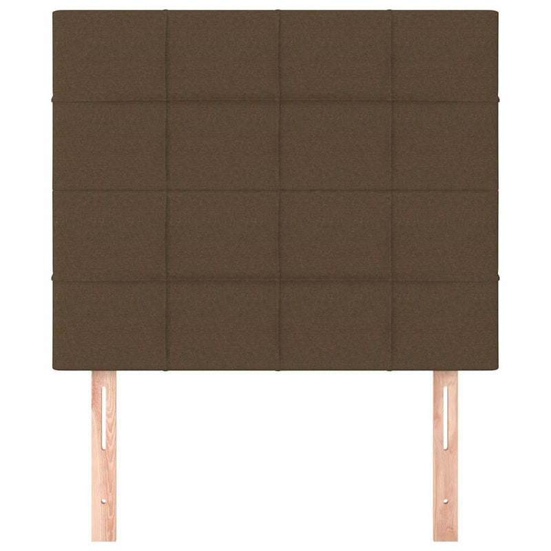 Tăblie de pat maro închis 80x5x118/128 cm, material textil