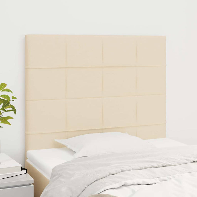 Tăblie de pat crem 80x5x118/128 cm, material textil