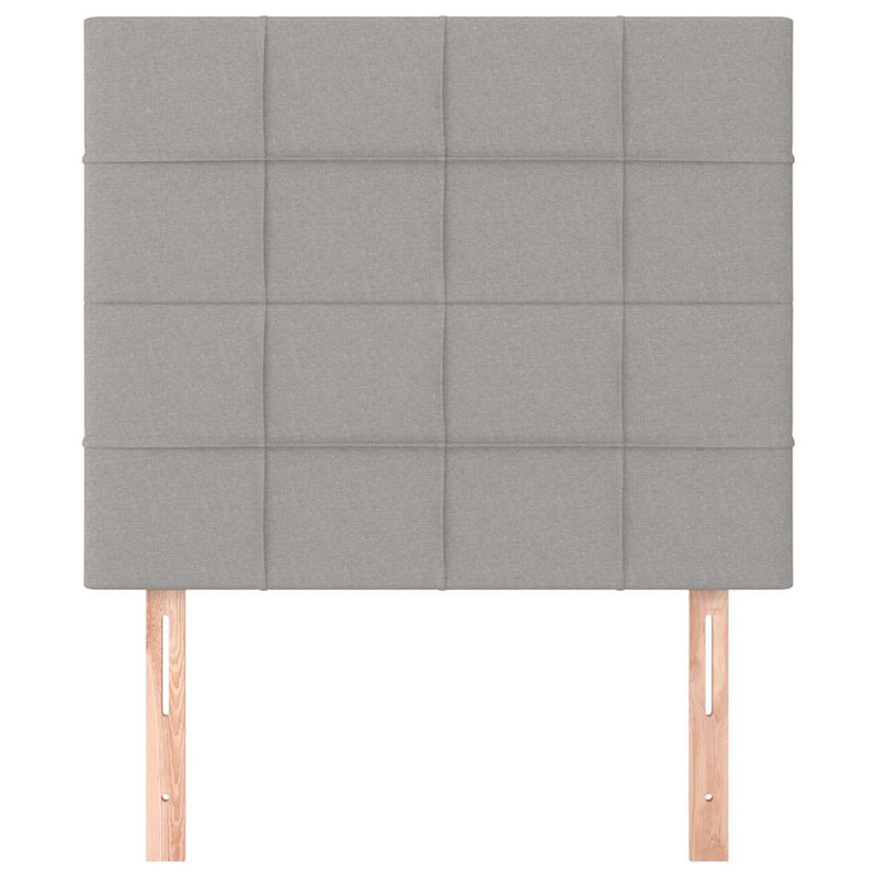 Tăblie de pat gri deschis 90x5x118/128 cm, material textil