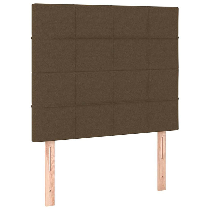 Tăblie de pat maro închis 90x5x118/128 cm, material textil
