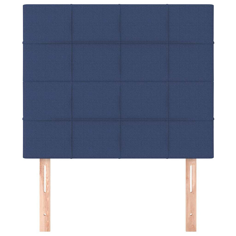 Tăblie de pat albastră 100x5x118/128 cm, material textil