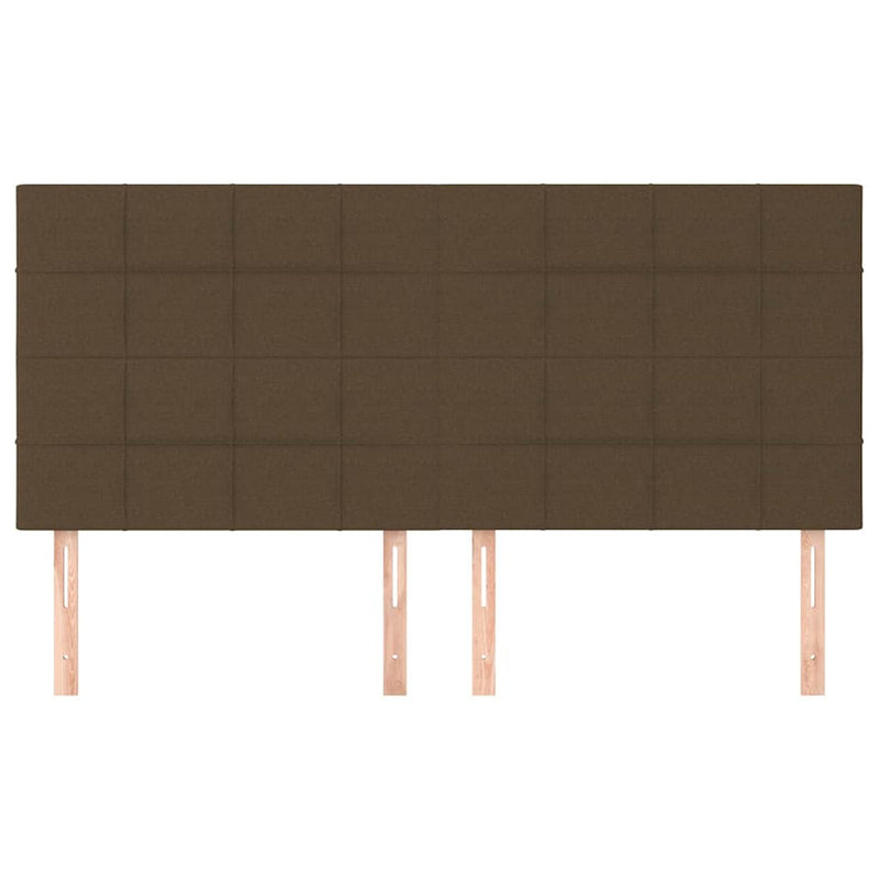 Tăblie de pat maro închis 160x5x118/128 cm, material textil