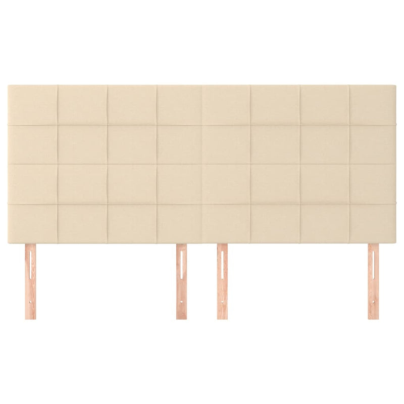 Tăblie de pat crem 160x5x118/128 cm, material textil