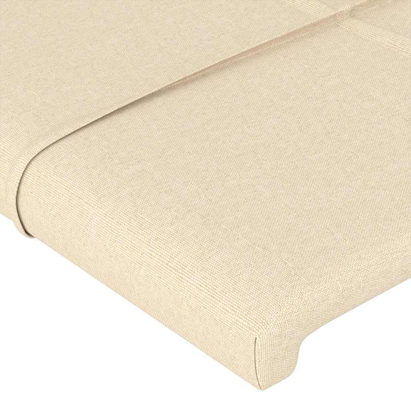 Tăblie de pat crem 160x5x118/128 cm, material textil