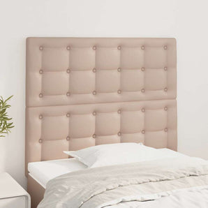 Tăblie de pat Cappuccino 100x5x118/128 cm piele ecologică