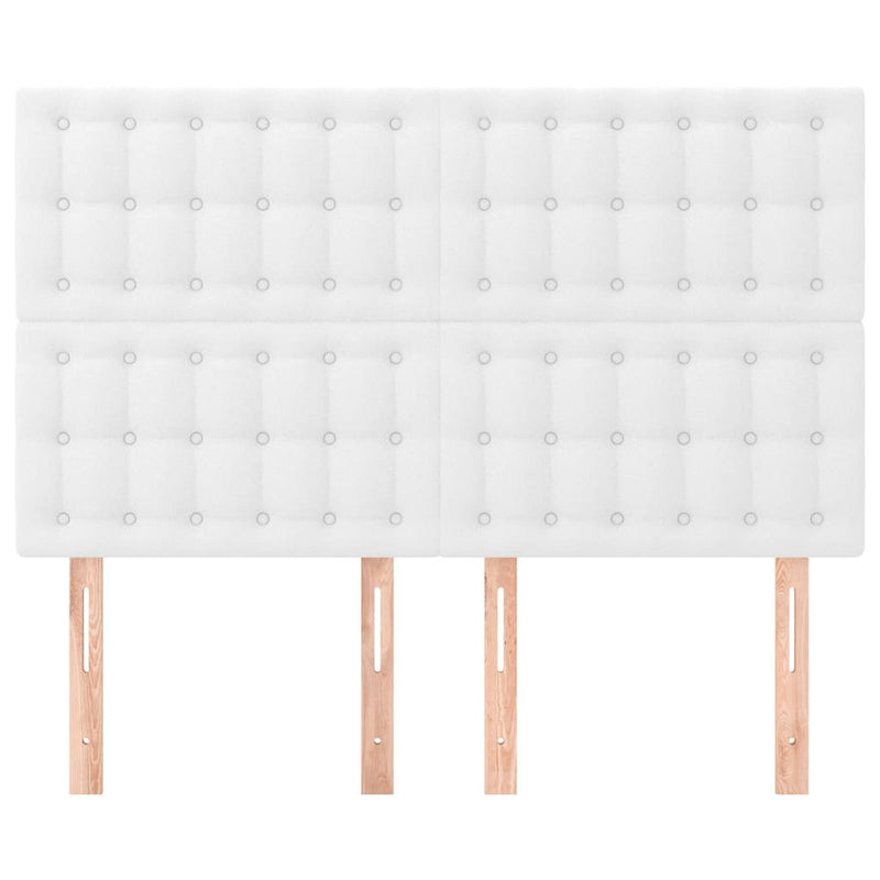 Tăblie de pat albă 144x5x118/128 cm piele ecologică
