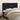 Tăblie de pat neagră 200x5x118/128 cm piele ecologică