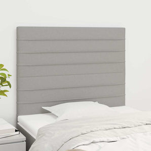 Tăblie de pat gri deschis 80x5x118/128 cm, material textil