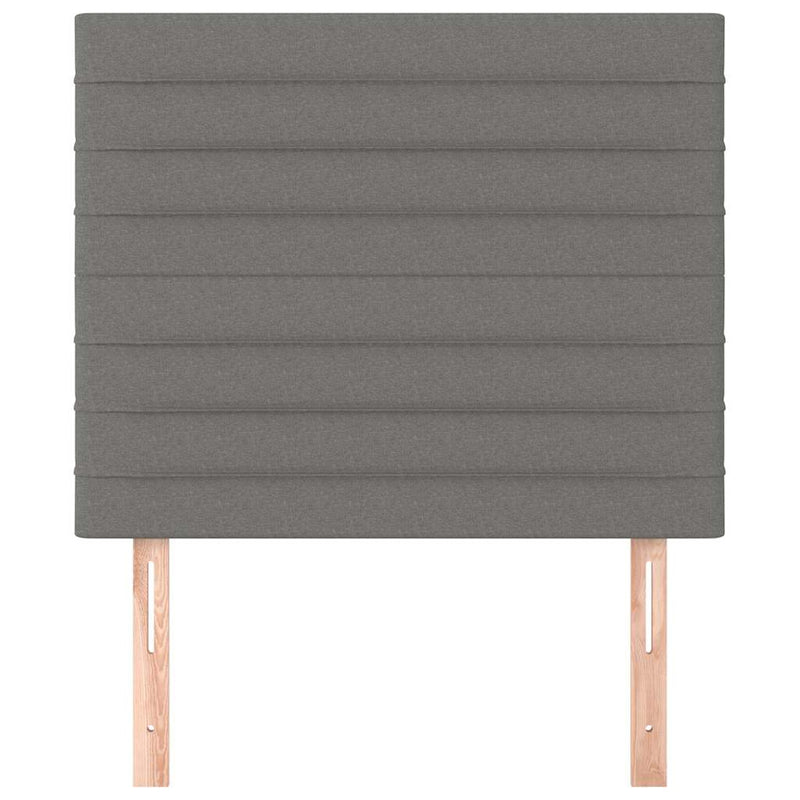 Tăblie de pat gri închis 80x5x118/128 cm, material textil