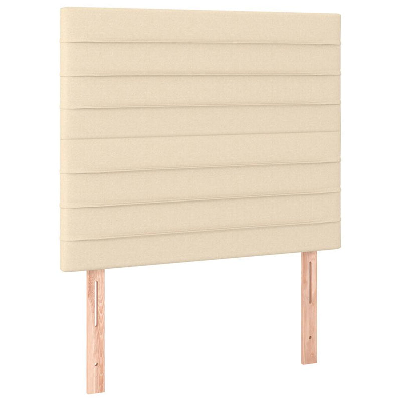 Tăblie de pat crem 80x5x118/128 cm, material textil