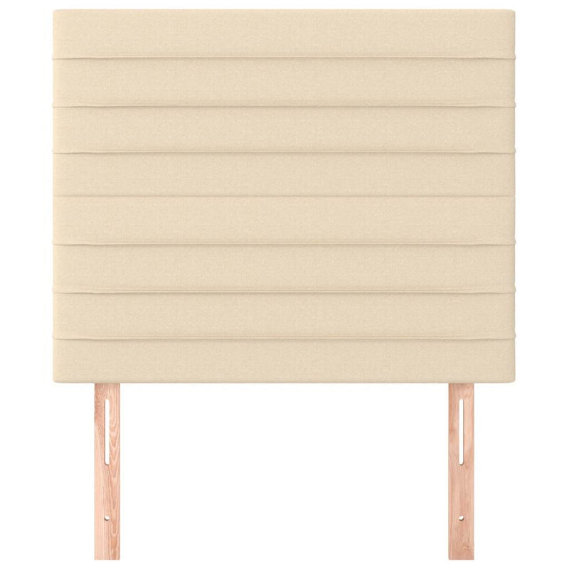Tăblie de pat crem 80x5x118/128 cm, material textil