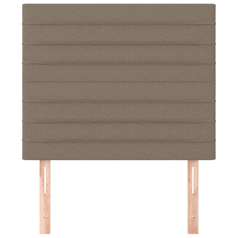 Tăblie de pat gri taupe 90x5x118/128 cm, material textil
