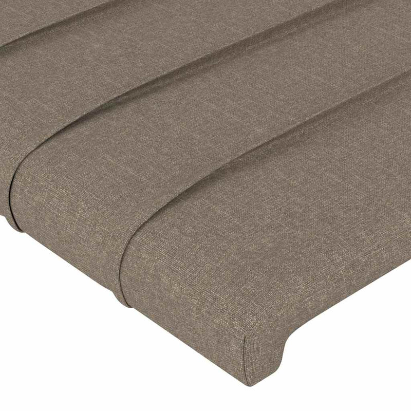 Tăblie de pat gri taupe 90x5x118/128 cm, material textil