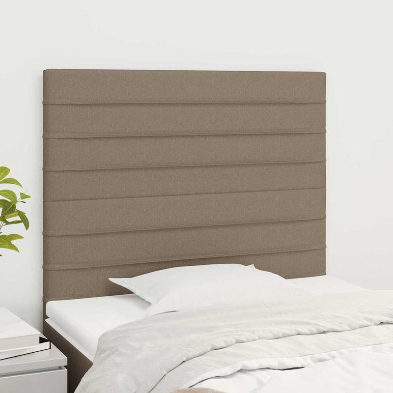 Tăblie de pat gri taupe 90x5x118/128 cm, material textil