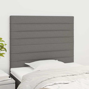 Tăblie de pat gri închis 100x5x118/128 cm, material textil