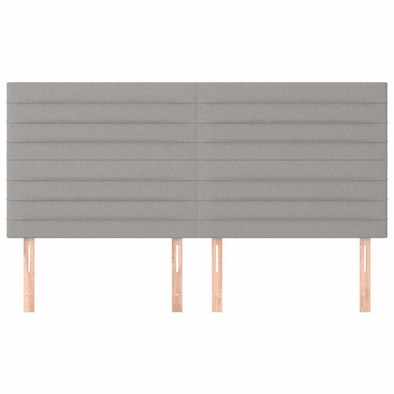 Tăblie de pat gri deschis 160x5x118/128 cm, material textil