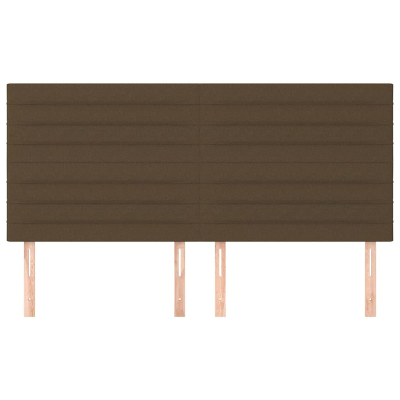 Tăblie de pat maro închis 160x5x118/128 cm, material textil