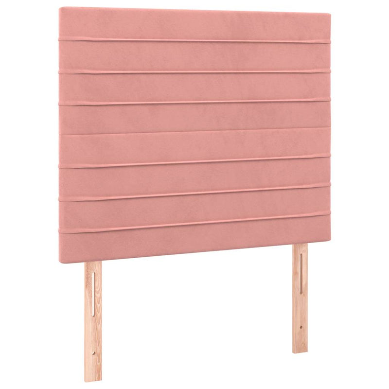 Tăblie de pat roz 80x5x118/128 cm catifea