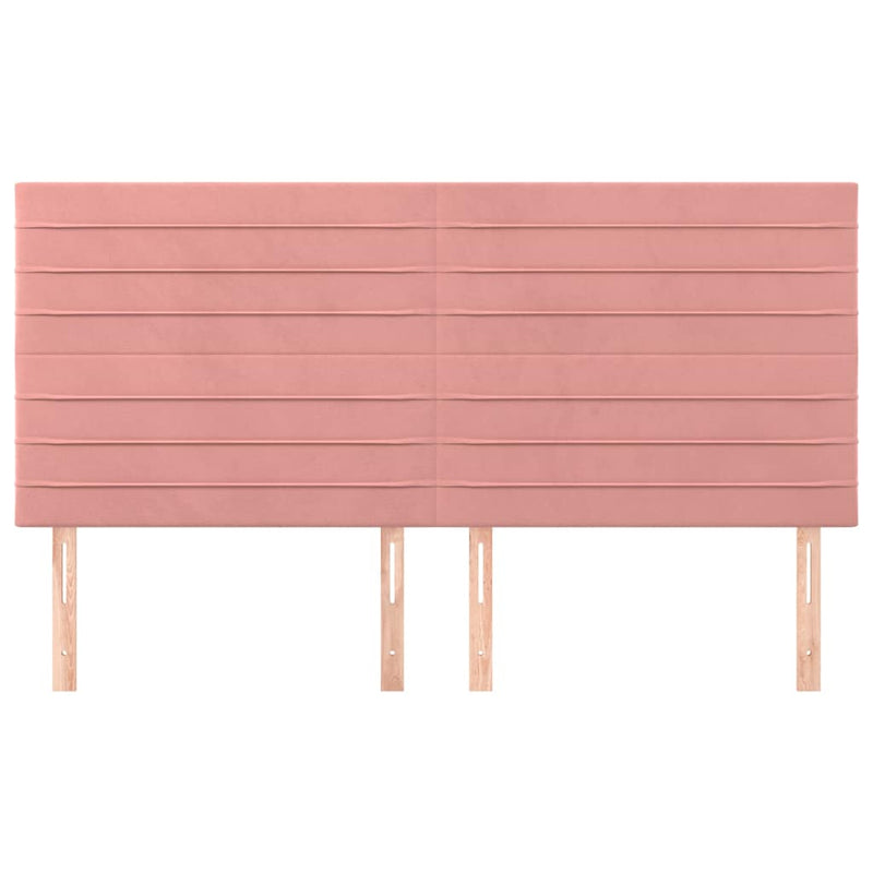 Tăblie de pat roz 180x5x118/128 cm catifea