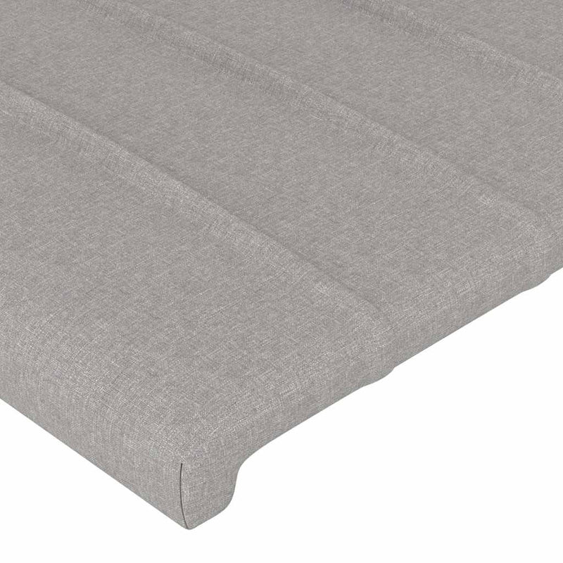 Tăblie de pat gri deschis 80x5x118/128 cm, material textil