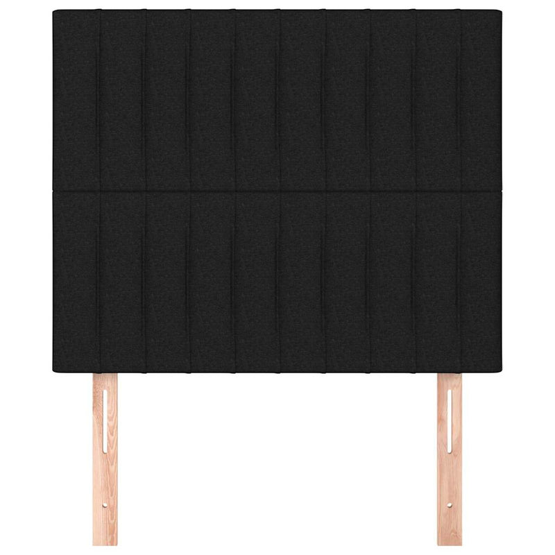 Tăblie de pat neagră 80x5x118/128 cm, material textil